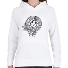 PRINTFASHION Mágikus Kockák (fekete) - Női kapucnis pulóver - Fehér női pulóver, kardigán