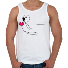 PRINTFASHION Mágneses vonzás - Férfi - Férfi atléta - Fehér atléta, trikó