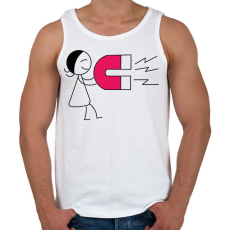 PRINTFASHION Mágneses vonzás - Női - Férfi atléta - Fehér