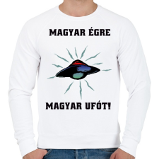 PRINTFASHION magyar égre magyar ufót - Férfi pulóver - Fehér férfi pulóver, kardigán