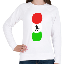 PRINTFASHION Magyar foci - Női pulóver - Fehér női pulóver, kardigán