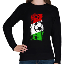 PRINTFASHION Magyar foci - Női pulóver - Fekete női pulóver, kardigán