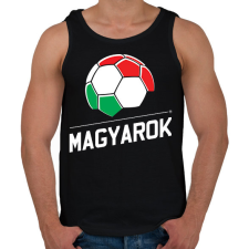 PRINTFASHION Magyar focis ajándék focis póló - Férfi atléta - Fekete atléta, trikó