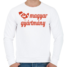 PRINTFASHION Magyar gyártmány - Férfi pulóver - Fehér