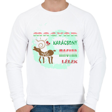 PRINTFASHION Magyar Karácsony - Férfi pulóver - Fehér férfi pulóver, kardigán