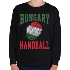 PRINTFASHION Magyar Kézilabdás Ujjlenyomat - Gyerek pulóver - Fekete