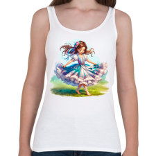 PRINTFASHION Magyar lány népviseletben - Női atléta - Fehér női trikó