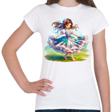 PRINTFASHION Magyar lány népviseletben - Női póló - Fehér női póló