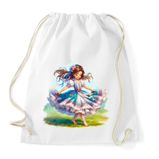 PRINTFASHION Magyar lány népviseletben - Sportzsák, Tornazsák - Fehér tornazsák