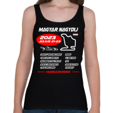 PRINTFASHION Magyar Nagydij 2023 - Női atléta - Fekete női trikó