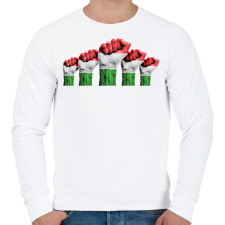 PRINTFASHION Magyar ököl - Férfi pulóver - Fehér férfi pulóver, kardigán