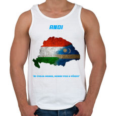 PRINTFASHION magyar székely mintázat névre szóló  - Férfi atléta - Fehér