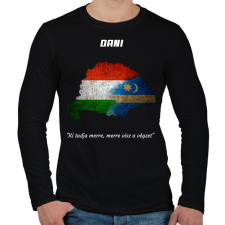 PRINTFASHION magyar székely mintázat névre szóló  - Férfi hosszú ujjú póló - Fekete férfi póló