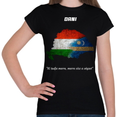 PRINTFASHION magyar székely mintázat névre szóló  - Női póló - Fekete