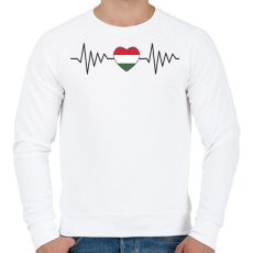 PRINTFASHION Magyar szívverés - Férfi pulóver - Fehér