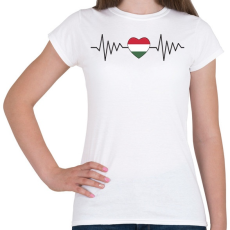 PRINTFASHION Magyar szívverés - Női póló - Fehér