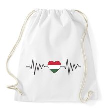 PRINTFASHION Magyar szívverés - Sportzsák, Tornazsák - Fehér tornazsák