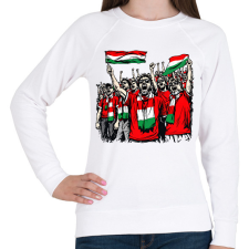 PRINTFASHION Magyar szurkolók - Női pulóver - Fehér női pulóver, kardigán