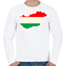 PRINTFASHION Magyar térkép - Férfi pulóver - Fehér férfi pulóver, kardigán