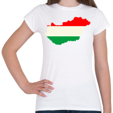 PRINTFASHION Magyar térkép - Női póló - Fehér