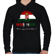 PRINTFASHION magyar vagyok 2 - Férfi kapucnis pulóver - Fekete férfi pulóver, kardigán