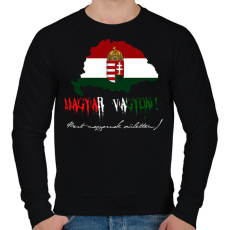 PRINTFASHION magyar vagyok 2 - Férfi pulóver - Fekete