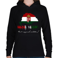 PRINTFASHION magyar vagyok 2 - Női kapucnis pulóver - Fekete