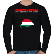 PRINTFASHION magyar vagyok - Férfi pulóver - Fekete