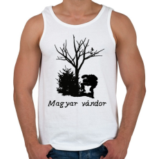 PRINTFASHION magyar vándor - Férfi atléta - Fehér