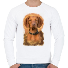 PRINTFASHION Magyar vizsla - Férfi pulóver - Fehér férfi pulóver, kardigán