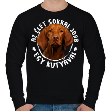 PRINTFASHION Magyar Vizsla - Férfi pulóver - Fekete férfi pulóver, kardigán