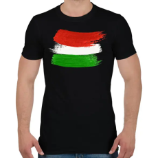PRINTFASHION Magyar zászló - Férfi póló - Fekete