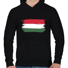 PRINTFASHION Magyar Zászló szurkolóknak - Férfi kapucnis pulóver - Fekete férfi pulóver, kardigán