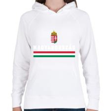PRINTFASHION Magyarország címerrel - Női kapucnis pulóver - Fehér női pulóver, kardigán