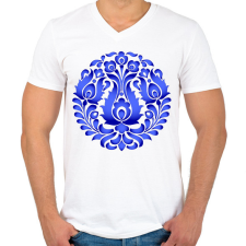 PRINTFASHION Magyaros minta3 - Férfi V-nyakú póló - Fehér férfi póló