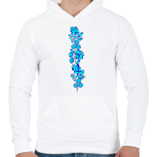 PRINTFASHION Magyaros minta7 - Férfi kapucnis pulóver - Fehér férfi pulóver, kardigán