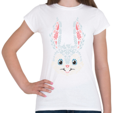 PRINTFASHION Magyaros nyuszi fej - Női póló - Fehér