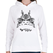 PRINTFASHION Magyaros Totoro - Női kapucnis pulóver - Fehér női pulóver, kardigán