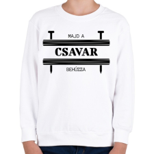 PRINTFASHION Majd a csavar behúzza - Gyerek pulóver - Fehér gyerek pulóver, kardigán