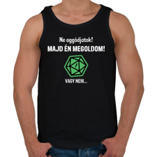 PRINTFASHION Majd én megoldom! - Férfi atléta - Fekete atléta, trikó