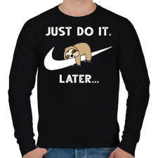 PRINTFASHION Majd később!!! - Férfi pulóver - Fekete férfi pulóver, kardigán