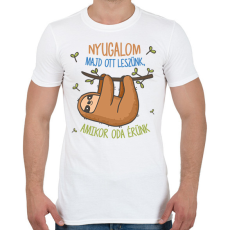 PRINTFASHION Majd ott leszünk - Férfi póló - Fehér