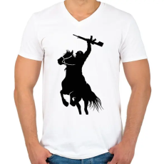 PRINTFASHION Majmok bolygója  - Férfi V-nyakú póló - Fehér