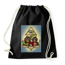 PRINTFASHION Majmok - Sportzsák, Tornazsák - Fekete tornazsák
