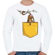 PRINTFASHION Majmos zsebminta - Férfi pulóver - Fehér