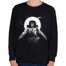 PRINTFASHION Majom az űrben - Gyerek pulóver - Fekete