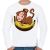 PRINTFASHION Majom banánon - Férfi pulóver - Fehér