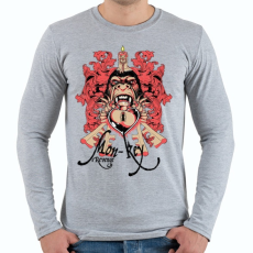 PRINTFASHION Majom bosszú - Férfi hosszú ujjú póló - Sport szürke