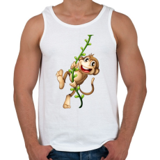 PRINTFASHION Majom - Férfi atléta - Fehér