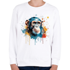 PRINTFASHION majom  - Gyerek pulóver - Fehér